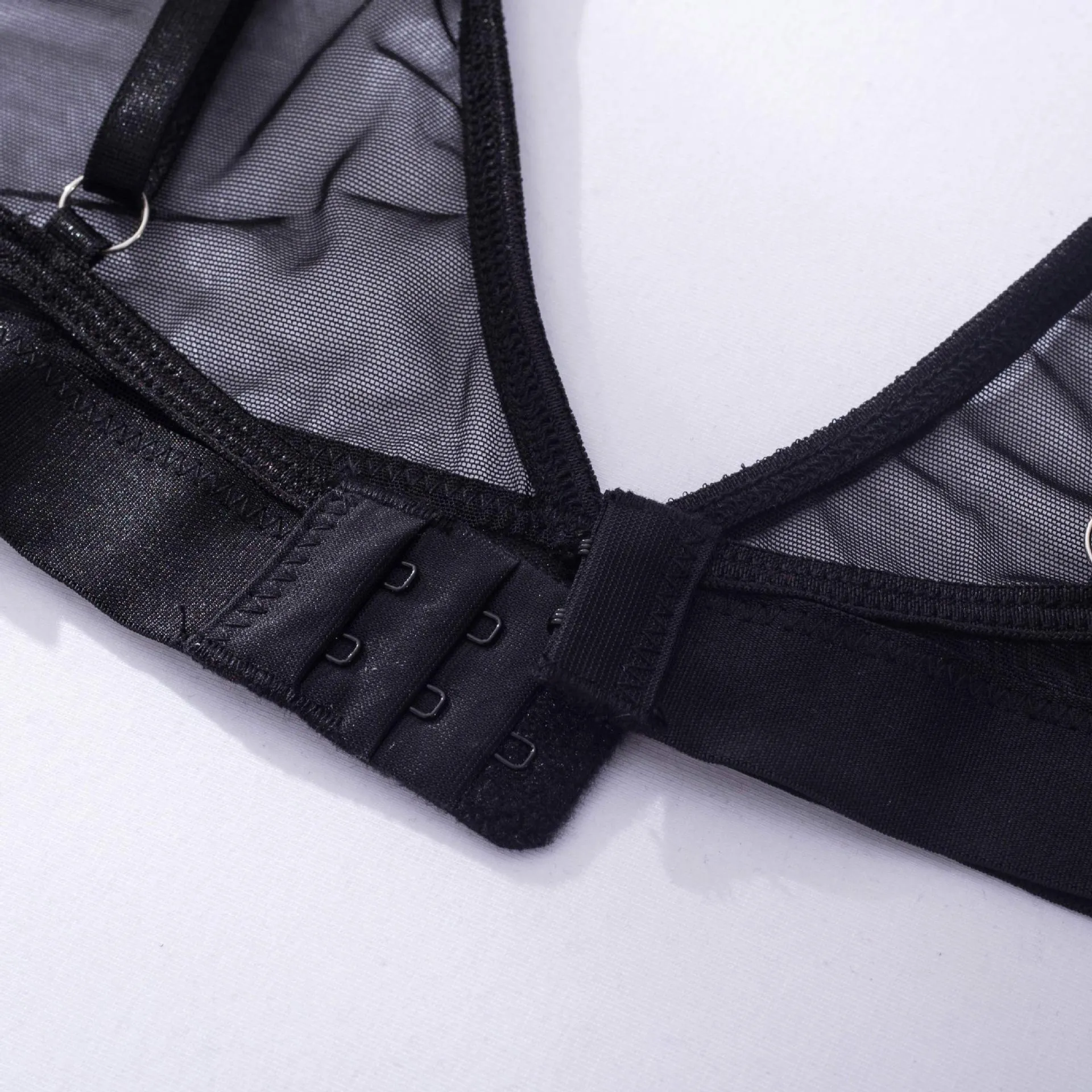 Black Alt Goth 5 Piece Lingerie Set