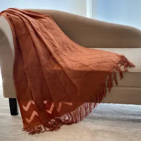 Burnt orange throw blanket,Fall blanket, Knitted throw blanket couch, Fall throw blanket, Cozy throw for couch/Sofa, Soft blanket, Cozy Gift
