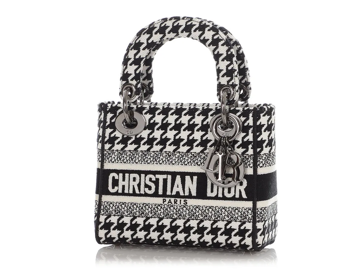 Dior Mini Black and White Lady D-Lite Bag