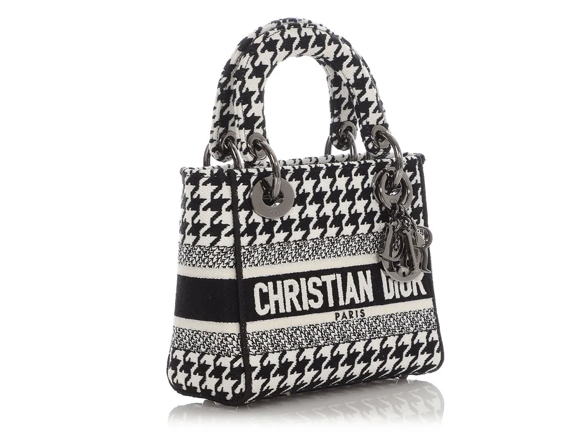 Dior Mini Black and White Lady D-Lite Bag