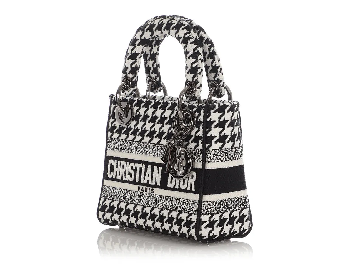 Dior Mini Black and White Lady D-Lite Bag