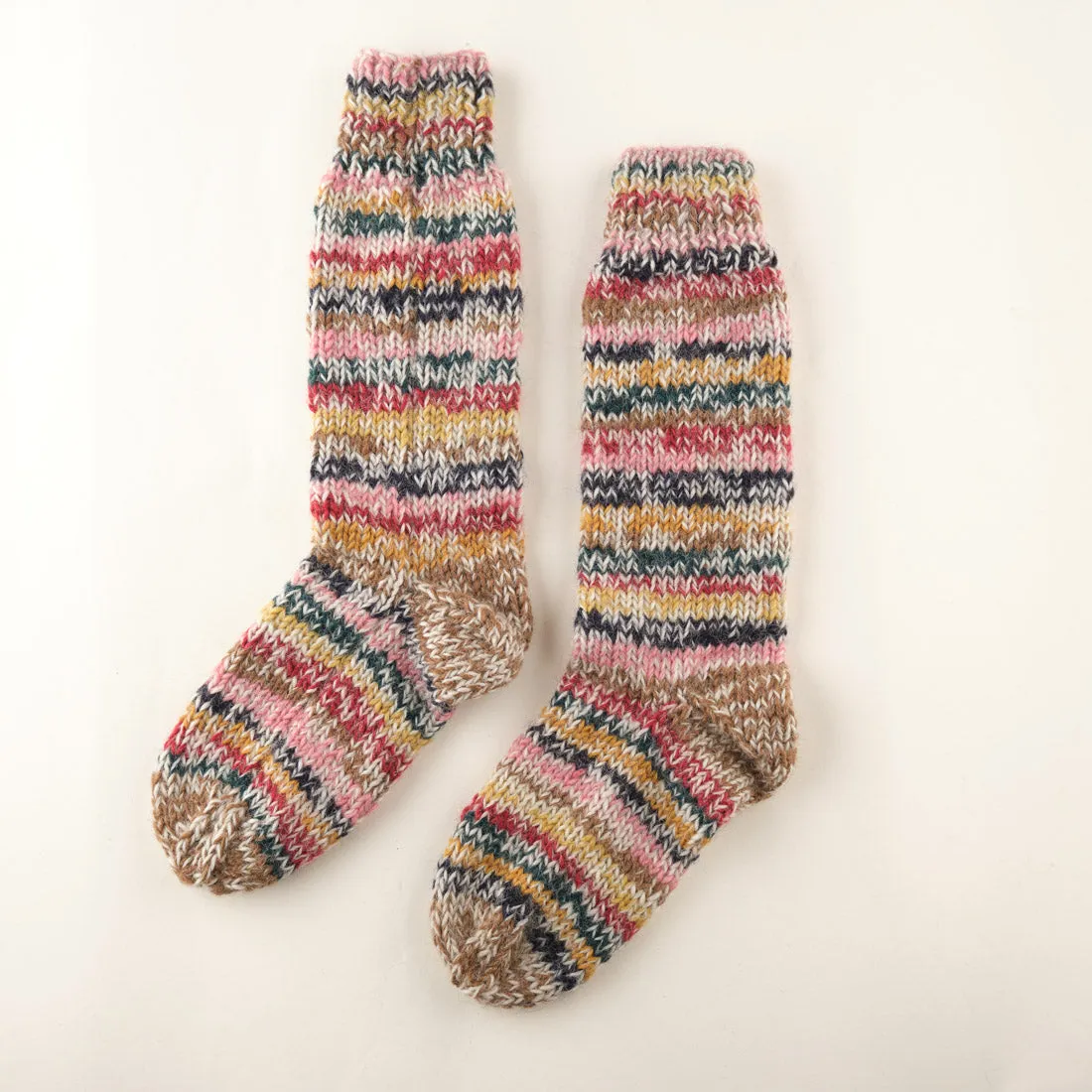Flori Striped Knitted Socks