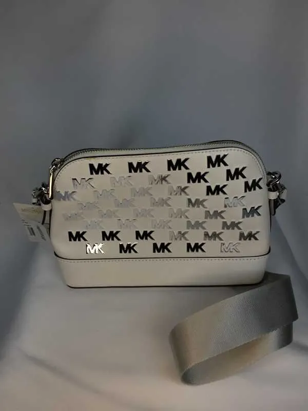 Jet Set Large Embellished Faux Leather Dome Crossbody Bag