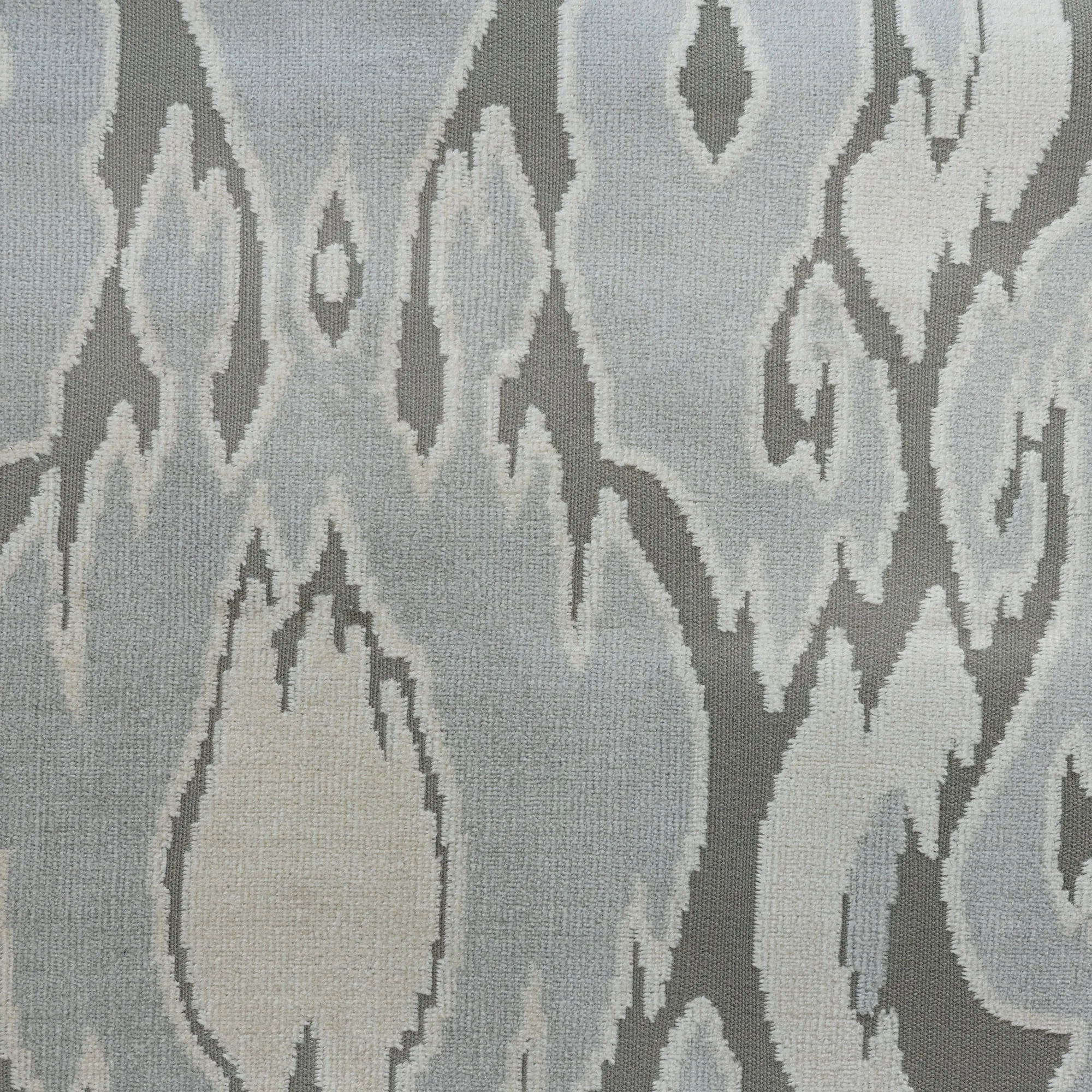 MALDIVES - ABSTRACT DESIGNER PATTERN CUT VELVET UPHOLSTERY FABRIC BY THE YARD