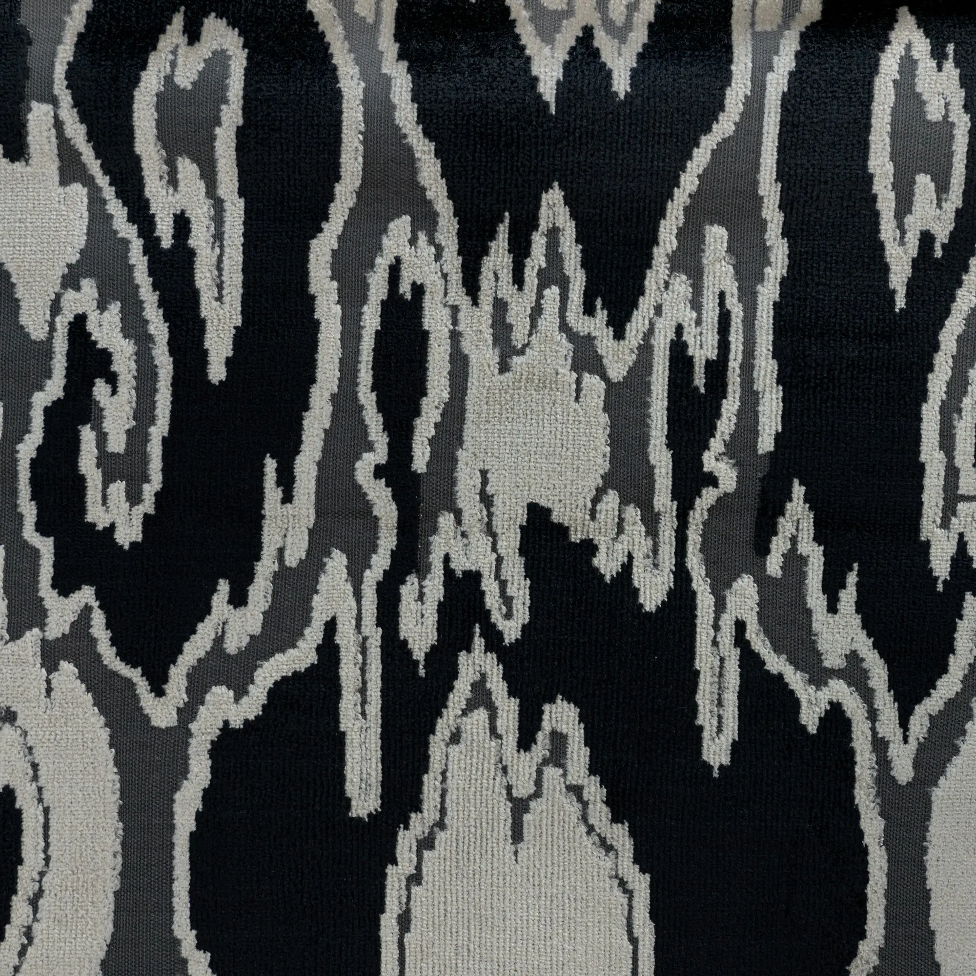 MALDIVES - ABSTRACT DESIGNER PATTERN CUT VELVET UPHOLSTERY FABRIC BY THE YARD