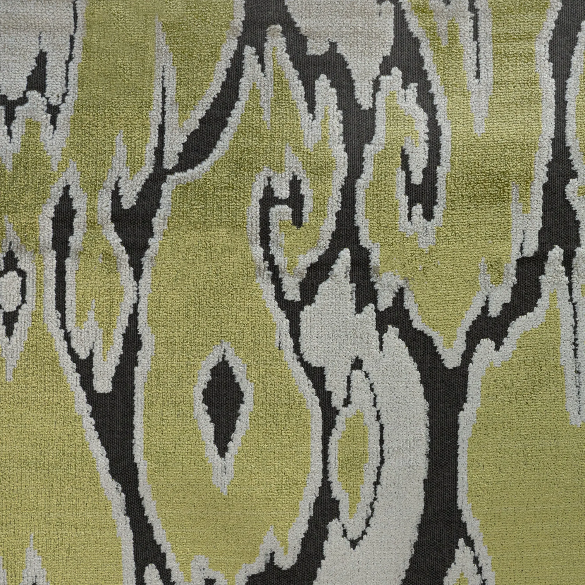 MALDIVES - ABSTRACT DESIGNER PATTERN CUT VELVET UPHOLSTERY FABRIC BY THE YARD