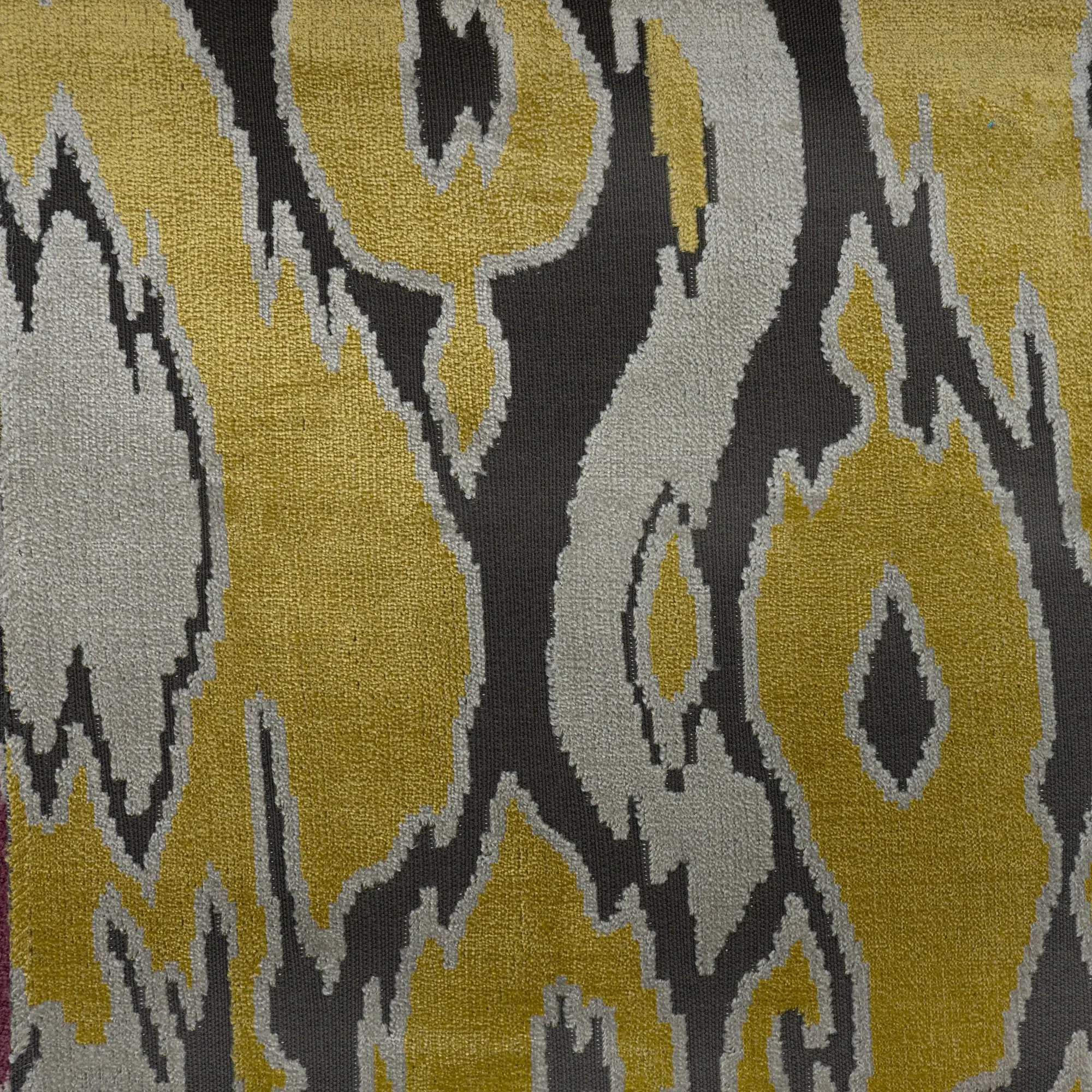 MALDIVES - ABSTRACT DESIGNER PATTERN CUT VELVET UPHOLSTERY FABRIC BY THE YARD