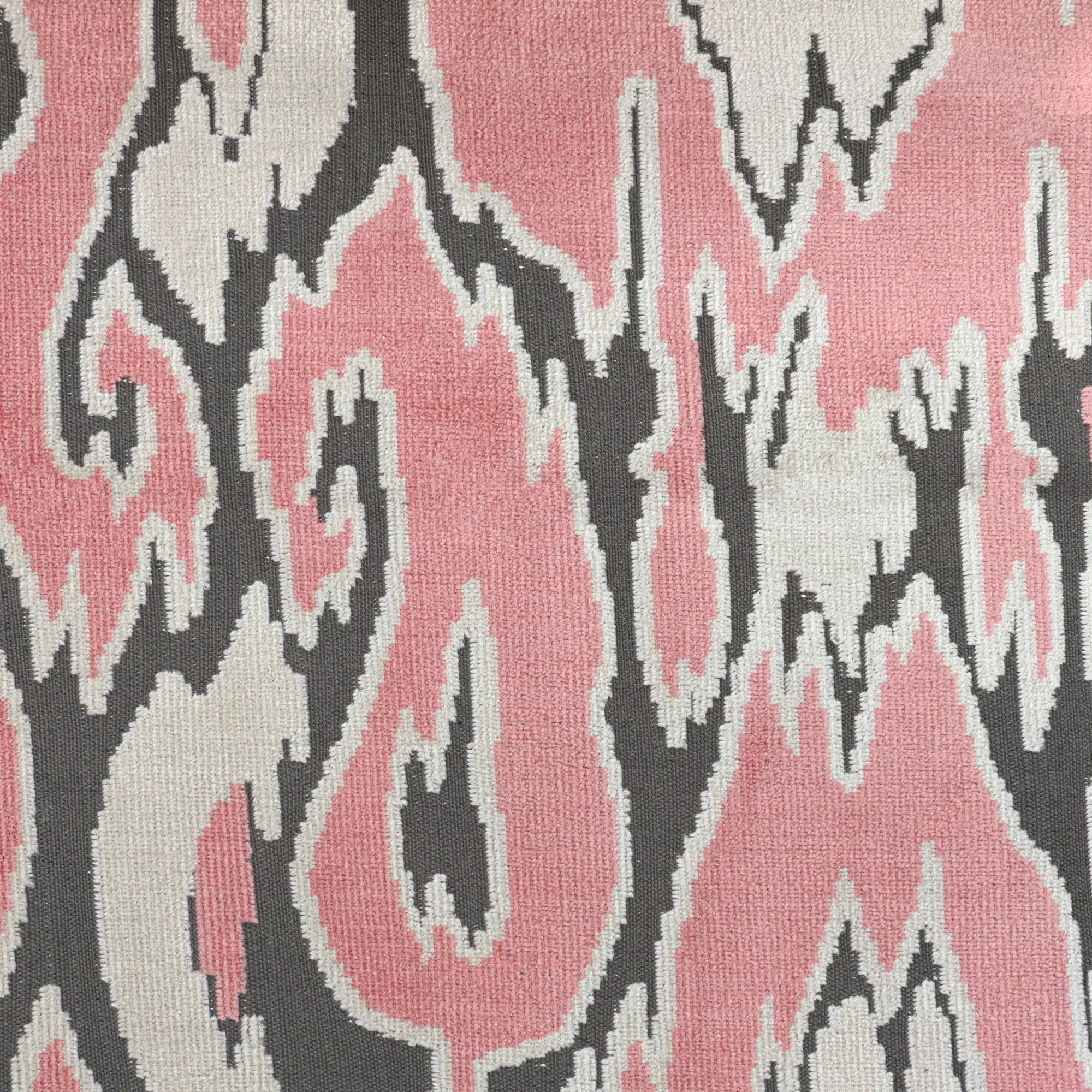 MALDIVES - ABSTRACT DESIGNER PATTERN CUT VELVET UPHOLSTERY FABRIC BY THE YARD