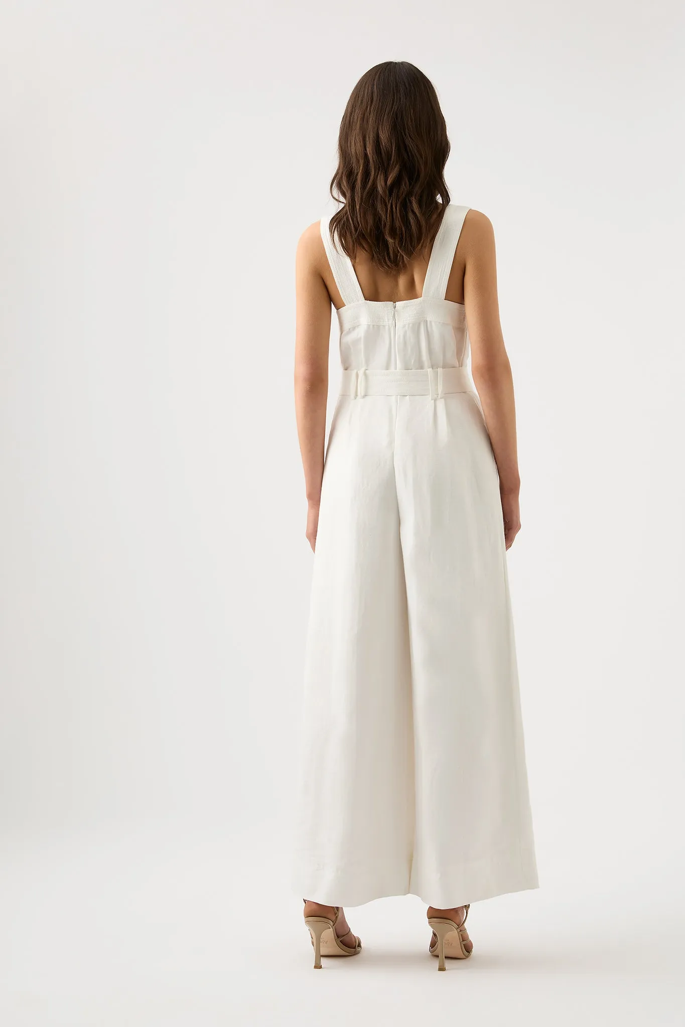 Maya Pintuck Wide Leg Jumpsuit