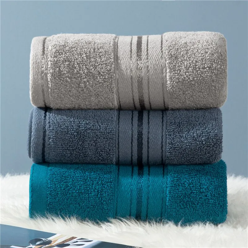 Premium 3-Piece Towel Set in Dark Teal Grey - Luxuriously Soft and Absorbent Bath, Face, and Hand Towels for the Bathroom