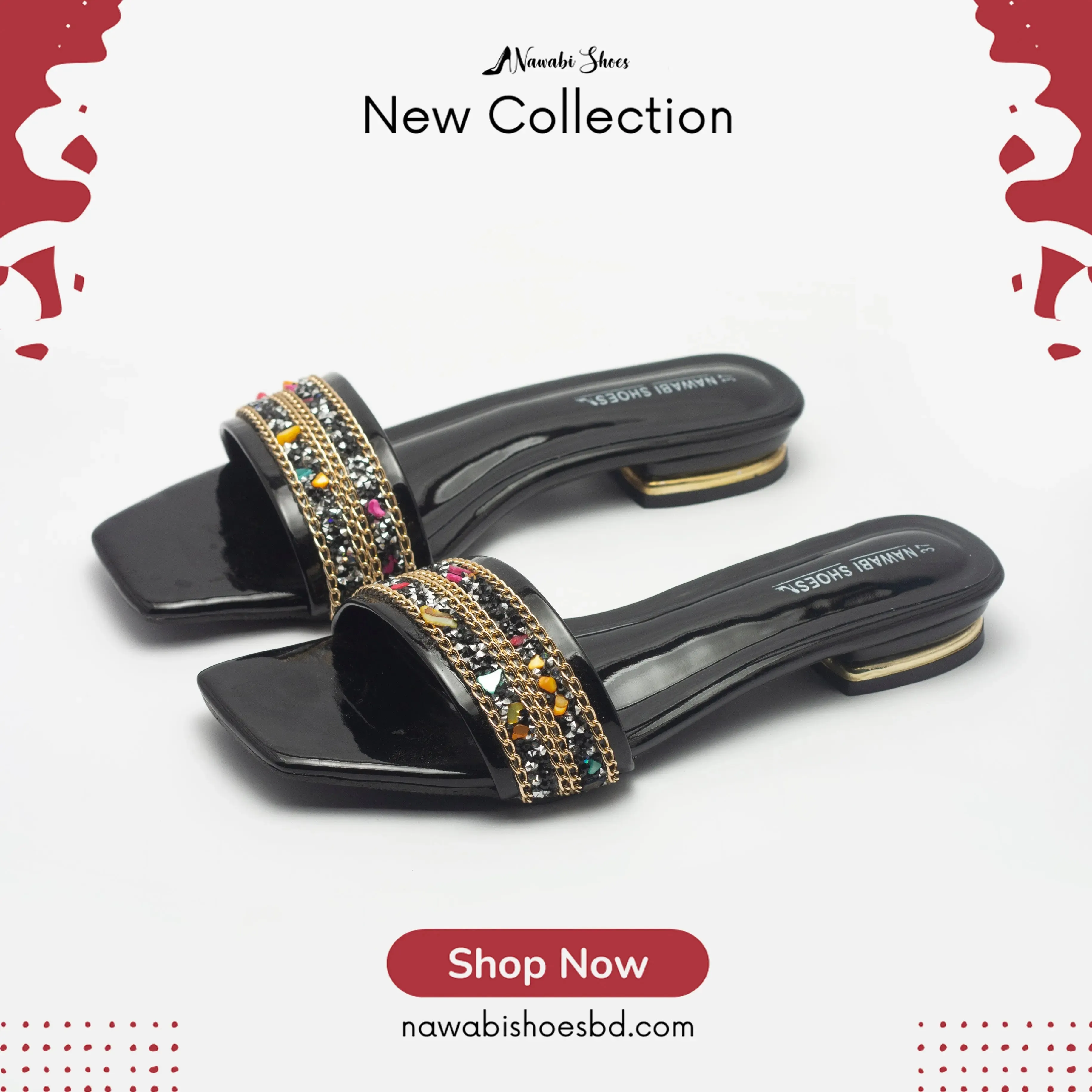 Premium Women's Flat Sandals | Nawabi Shoes BD