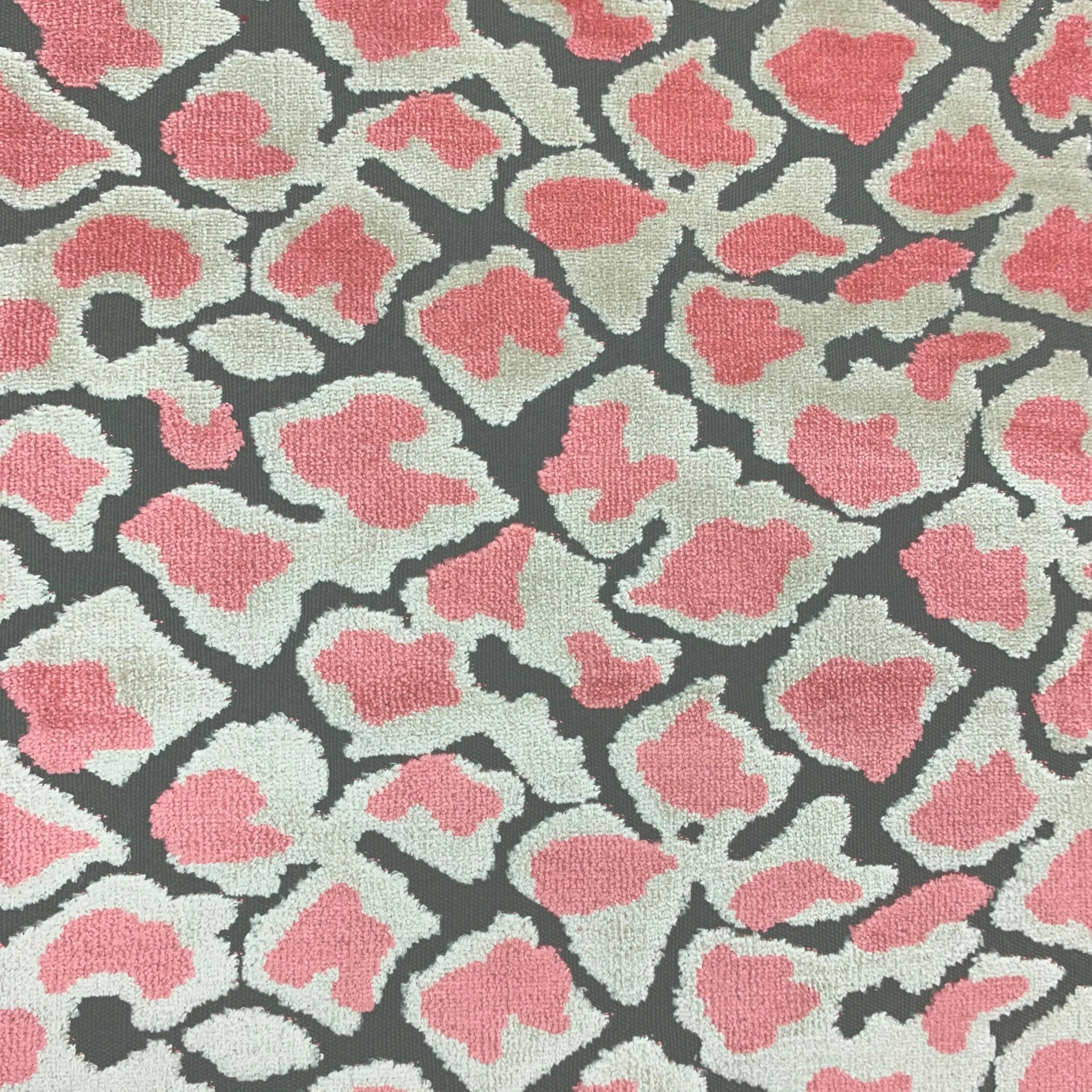 SWAGGER - LEOPARD PATTERN CUT VELVET UPHOLSTERY FABRIC BY THE YARD