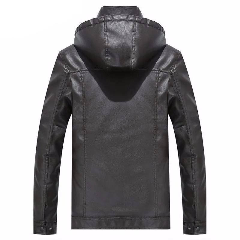West Louis™ Detachable Slim Fashion Leather Jacket