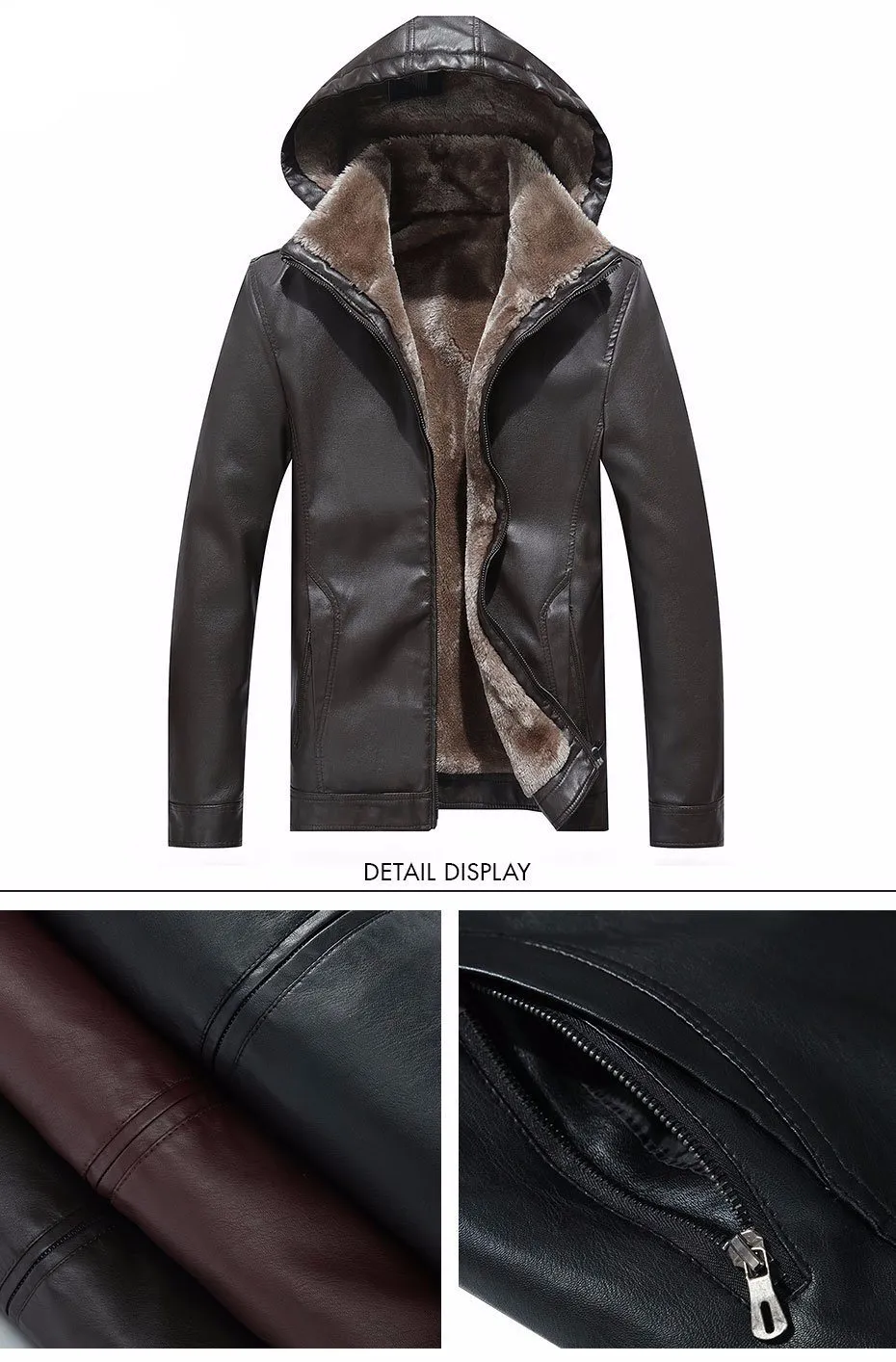 West Louis™ Detachable Slim Fashion Leather Jacket