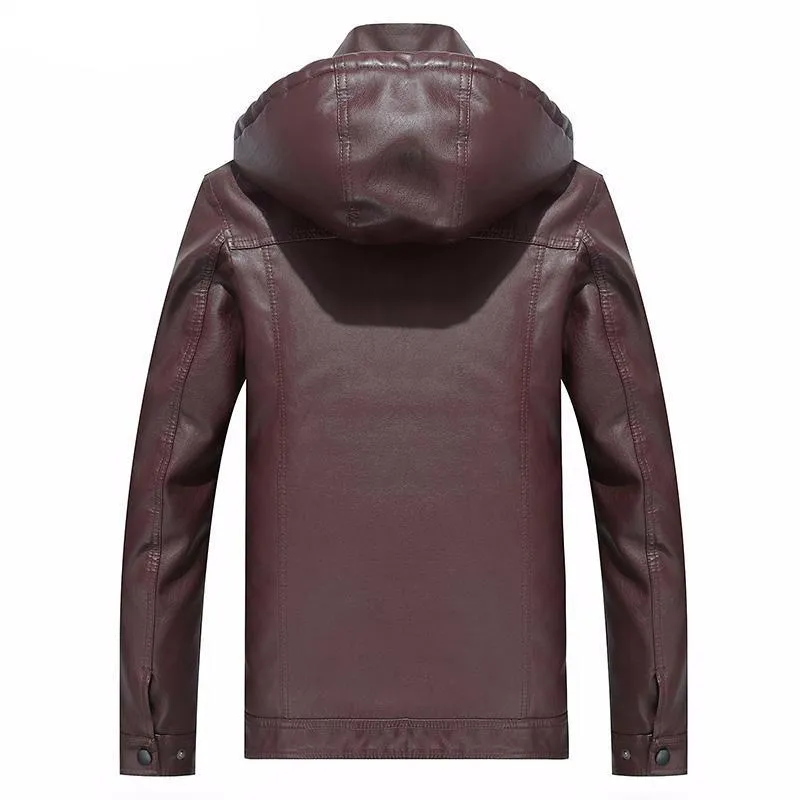 West Louis™ Detachable Slim Fashion Leather Jacket